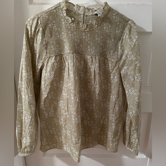 J. Crew Tops - J Crew smocked button-back top